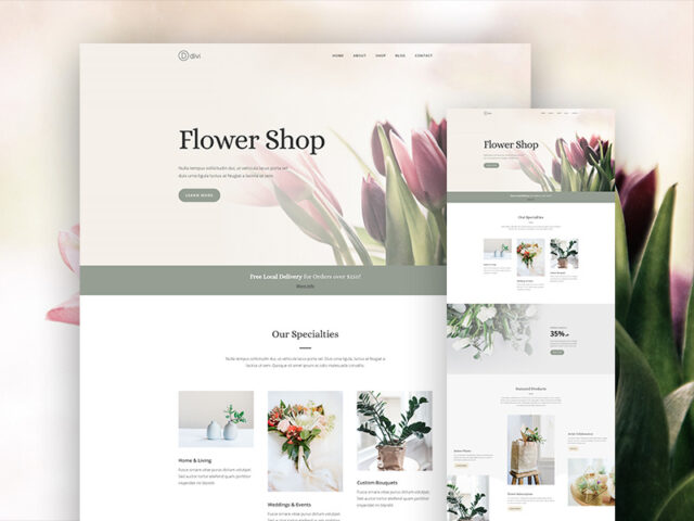 WordPress and WooCommerce theme: Flower Shop 04